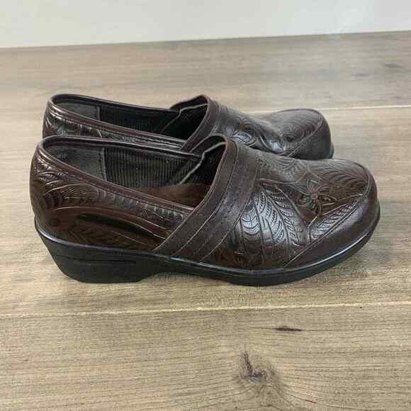 Easy Street Womens Brown Clogs Size 6.5 Slip On Comfort Arch Support - Picture 6 of 11